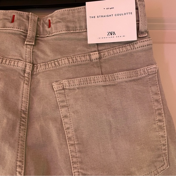 Zara ZW Collection High Rise Culotte Jeans - Picture 6 of 8